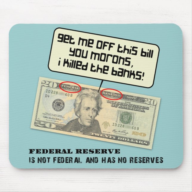 US 20 dollar bill Federal Reserve Mouse Mat (Front)