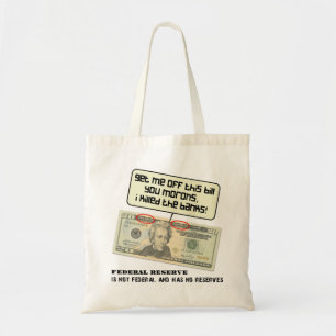 US 20 dollar bill Federal Reserve Tote Bag
