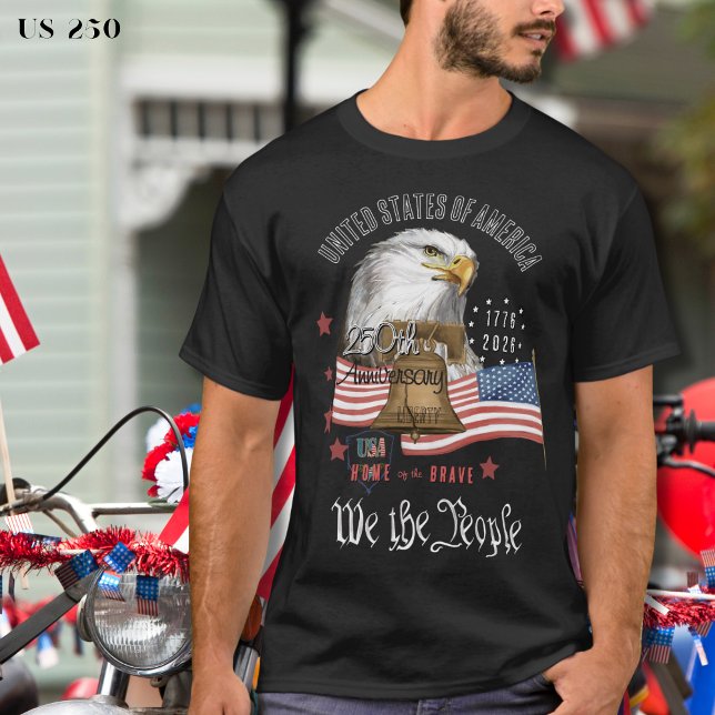 US 250 "We the People" 250th Anniversary Eagle T-Shirt (US 250 We the People 250th Anniversary Eagle T-Shirt)