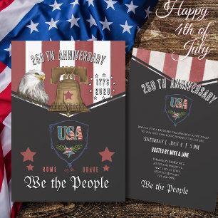 US 250 We the People Hand-Drawn Eagle and Bell Invitation