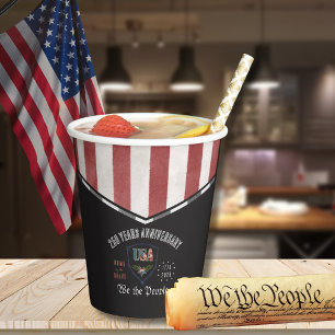 US 250 We the People Patriotic Anniversary Paper  Cups