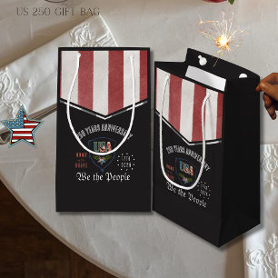 US 250 We the People Patriotic Anniversary Watch Small Gift Bag