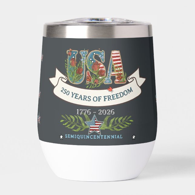 US 250 Years of Freedom Elegant Stemless  (Front)