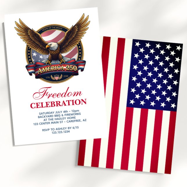 US 250th Anniversary Freedom Party Invitation (Creator Uploaded)