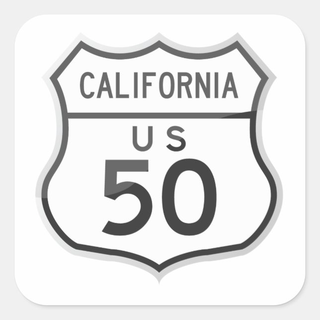 US 50 California Lincoln Highway Sticker (Front)