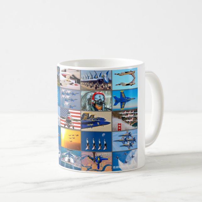 US AIR DEMONSTRATION TEAMS “MONTAGE” COFFEE MUG (Front Right)