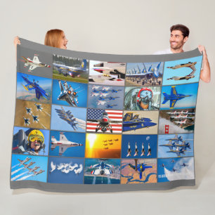 US AIR DEMONSTRATION TEAMS “MONTAGE” FLEECE BLANKET