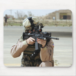 US Air Force Airman conducts security Mouse Mat