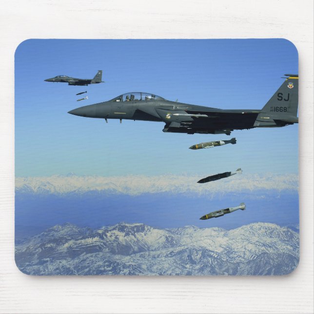 US Air Force F-15E Strike Eagle aircraft Mouse Mat (Front)