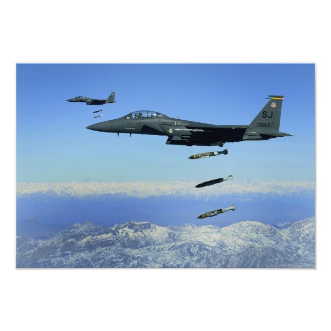 US Air Force F-15E Strike Eagle aircraft Photo Print (Front)
