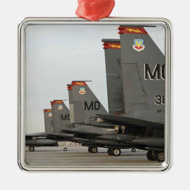 US Air Force F-15E Strike Eagles Metal Tree Decoration (Front)