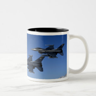 US Air Force F-16 Fighting Falcons Two-Tone Coffee Mug