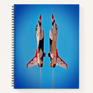 US Air Force Jet Aeroplanes Thunderbirds F16 USAF Notebook