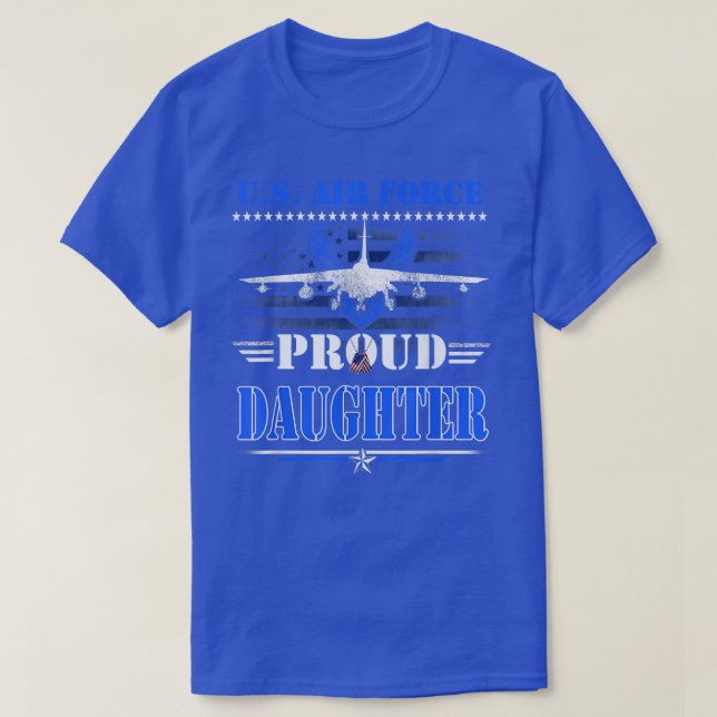 US Air Force Proud Daughter Womens -USAF Air Force T-Shirt (Design Front)