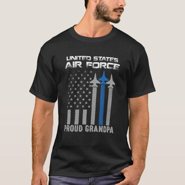 US Air Force Proud Grandpa - Proud Air Force Grand T-Shirt (Front)