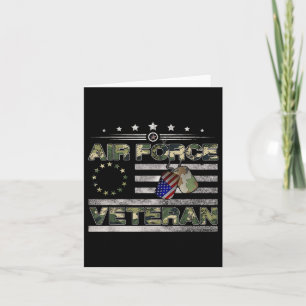 Us Air Force Veteran Shirt American Betsy Ross Cam Card