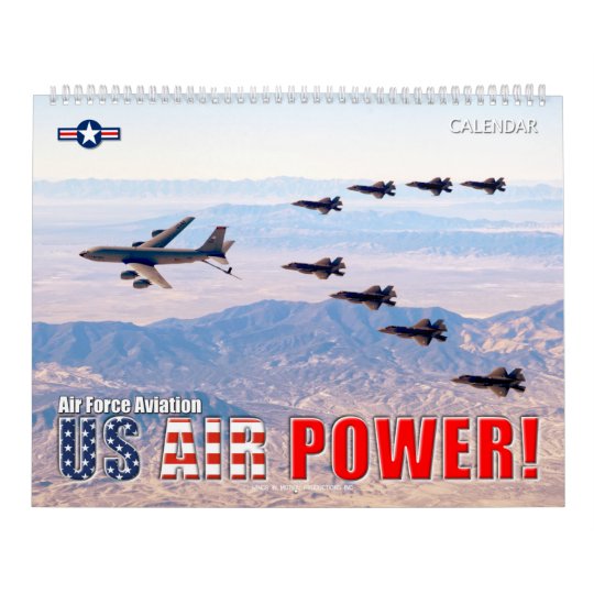 US AIR POWER! Air Force Aviation Calendar Zazzle.co.uk