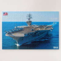 US AIRCRAFT CARRIER - CVN 69 (20x30 INCH)