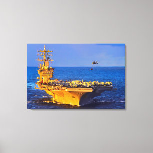 US AIRCRAFT CARRIER – CVN-69 24x36 Canvas Print