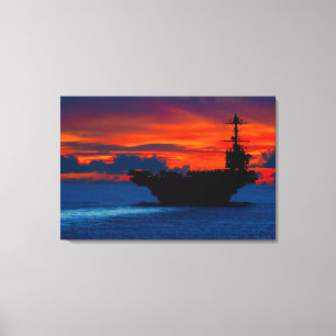 US AIRCRAFT CARRIER – CVN-73 24x36 Canvas Print