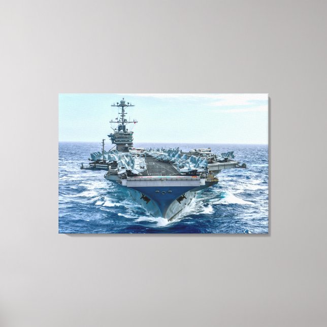US AIRCRAFT CARRIER – CVN-75 24x36 Canvas Print (Front)