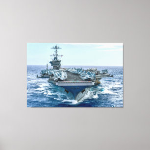 US AIRCRAFT CARRIER – CVN-75 32x48 Canvas Print