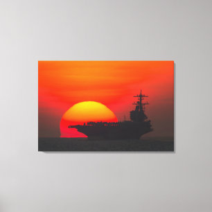 US AIRCRAFT CARRIER – CVN-77 24x36 Canvas Print