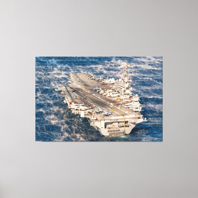 US AIRCRAFT CARRIER – CVN-77 40x60 Canvas Print (Front)