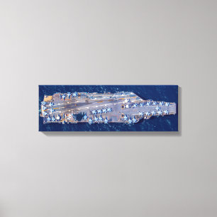 US AIRCRAFT CARRIER - CVN 78 (24x8 inch) Canvas Print