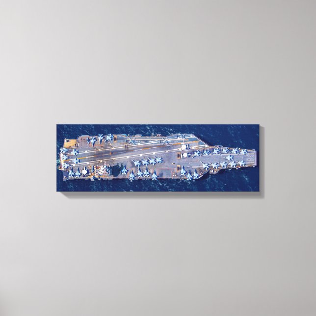 US AIRCRAFT CARRIER - CVN 78 (24x8 inch) Canvas Print (Front)