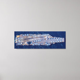 US AIRCRAFT CARRIER - CVN 78 (48x16 inch) Canvas Print