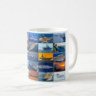 US AIRCRAFT CARRIERS “MONTAGE” COFFEE MUG
