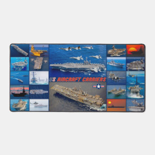 US AIRCRAFT CARRIERS "MONTAGE" DESK MAT