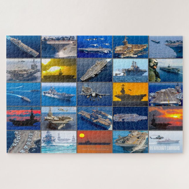 US AIRCRAFT CARRIERS “MONTAGE” JIGSAW PUZZLE (Horizontal)
