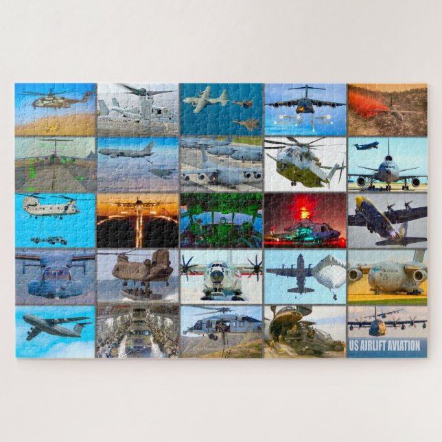 US AIRLIFT AVIATION “MONTAGE” JIGSAW PUZZLE (Horizontal)
