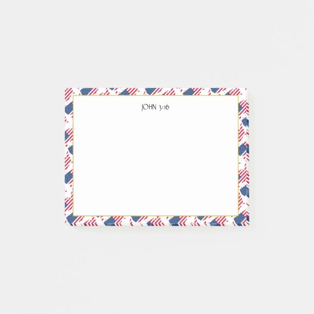 US AMERICA Christian Scripture Post-it Notes (Front)