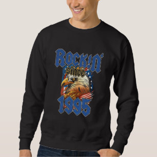 Us American Bald Eagle Vintage Birthday Rockin' Si Sweatshirt