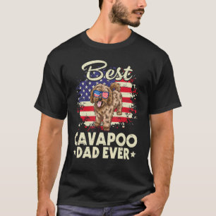 Us American Best Cavapoo Dog Dad Ever Father Day D T-Shirt