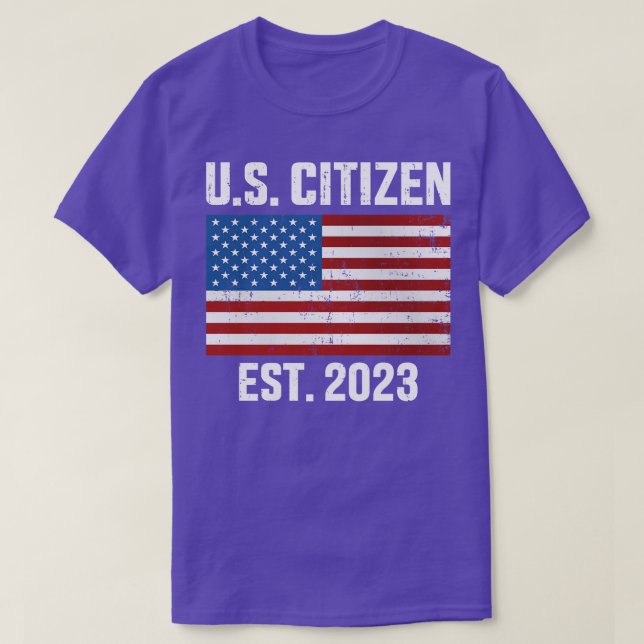 US American citizen 2023 with  for new citizenship T-Shirt (Design Front)