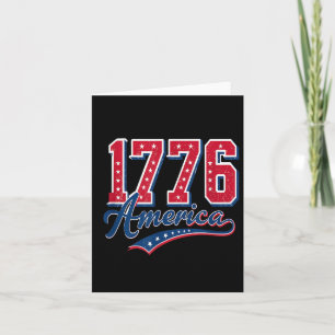 Us American Flag 4th Of July Est 1776 Patriotic Am Card