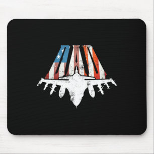 Us American Flag Air Fighter Jet Fathers Day 4th O Mouse Mat