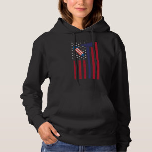 Us American Flag Axe 4th Of July Patriot Firefight Hoodie