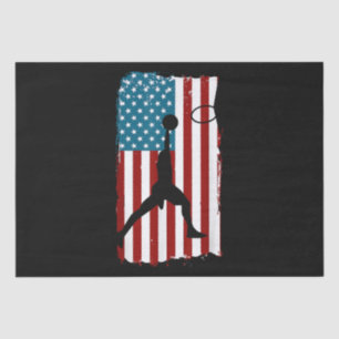 US American Flag Basketball Patriotic Athlete Prin Tissue Paper