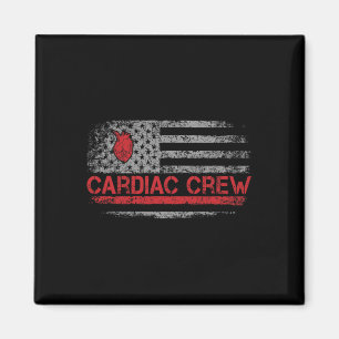 Us American Flag Cardiac Crew Cardiology Nurse Car Magnet