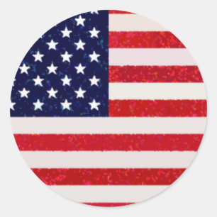 US - American Flag Classic Round Sticker