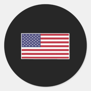 Us American Flag Cool Patriotic Usa Flags Men Wome Classic Round Sticker