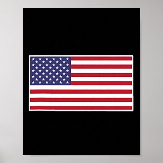 Us American Flag Cool Patriotic Usa Flags Men Wome Poster (Front)