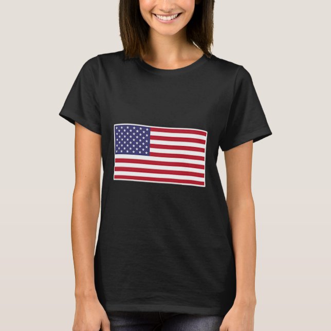 Us American Flag Cool Patriotic Usa Flags Men Wome T-Shirt (Front)