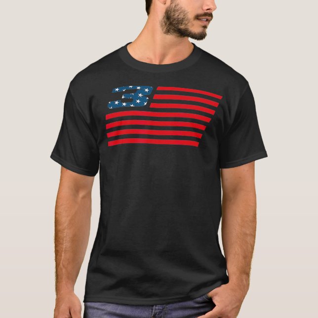 US American Flag E3 Motocross Supercross T-Shirt (Front)