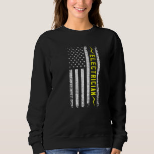 Us American Flag Electrician Craftsman Lineman Lin Sweatshirt